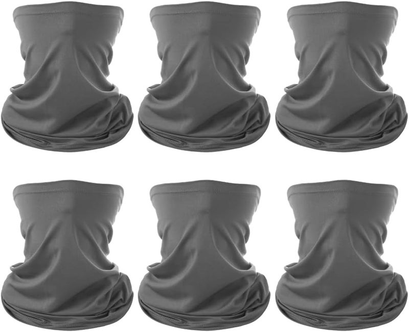 PuddingStation 6 Pieces Summer Face Cover Scarf Mens Neck Gaiter For Men Women UV Protection Face Breathable Sun Protection Cycling Running - Image 1